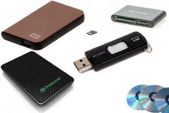 Externe Speichermedien (USB-Festplatten/SSD, USB-Sticks, SD-Karten, Blu-ray-/CD-/DVD-Rohlinge)